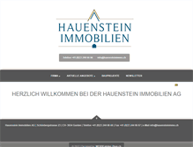Tablet Screenshot of hauensteinimmo.ch